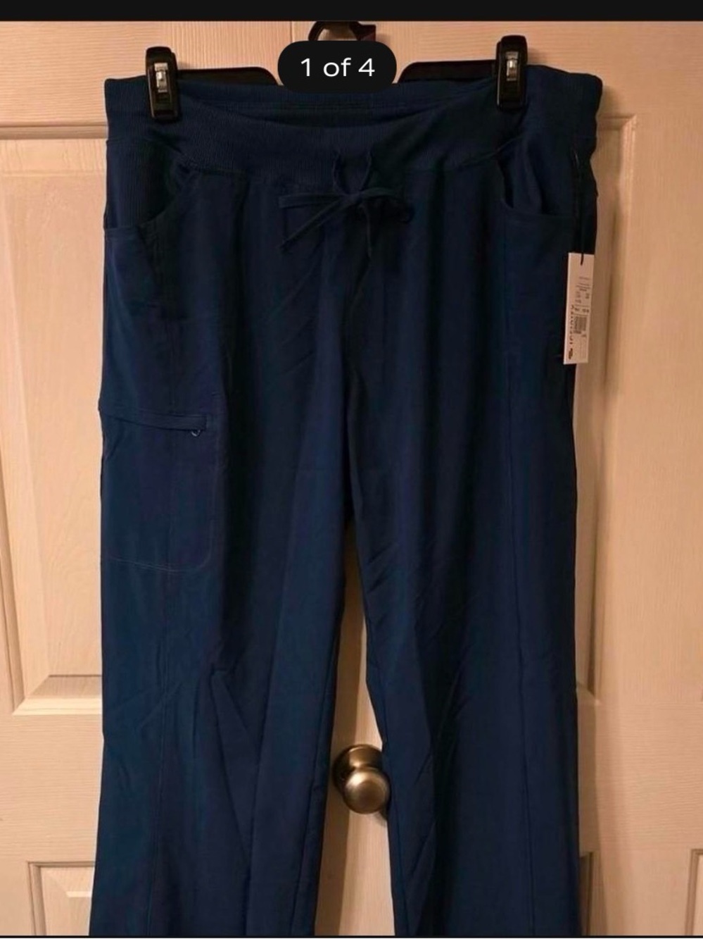 Women’s Drawstring Wide-Leg scrub bottoms- Navy